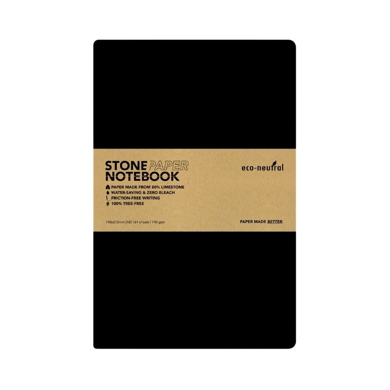 Inchcape NEYA - eco-neutral Stone Paper Tree-Free Notebook - Black