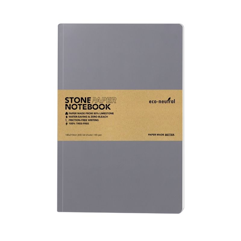 Inchcape NEYA - eco-neutral Stone Paper Tree-Free Notebook - Grey