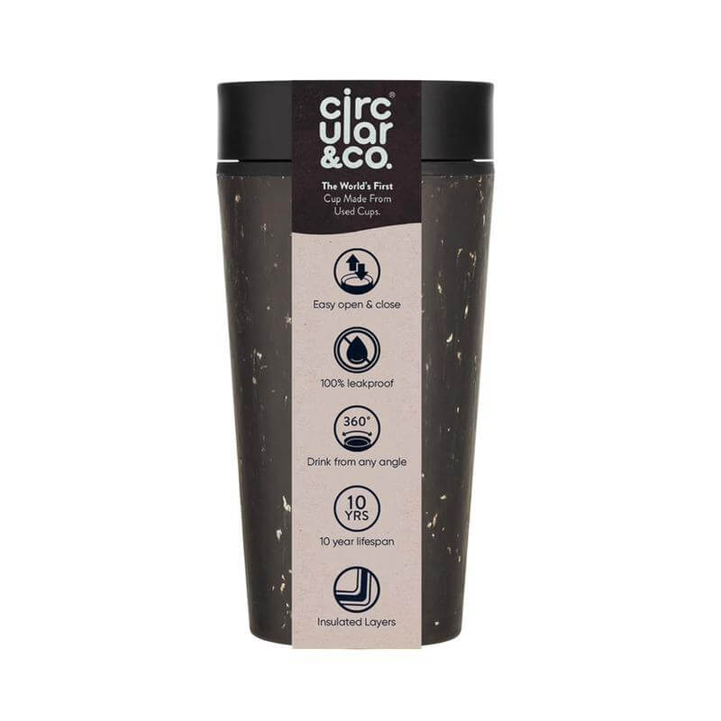 Inchcape Circular Cup 12oz Black & Cosmic Black